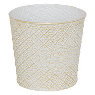 Vaso TINO em ferro branco 22cm