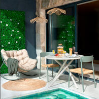 Mesa NEBULLIA redonda argile alum&iacute;nio