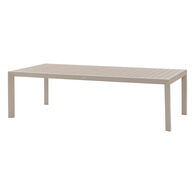 Mesa fixa EVASION bege em alum&iacute;nio 12 lugares