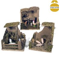 Estábulo com animais 14x15cm