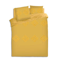 Capa de edred&atilde;o e 2 capas de almofada TUFT ocre 220x240cm