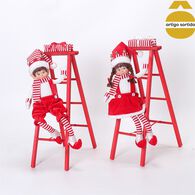Figura de elfo com escada 49cm