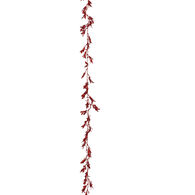 Grinalda folhas vermelhas 180cm