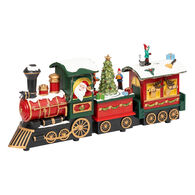 Aldeia comboio do pai natal com luz-m&uacute;sica-movimento 38cm