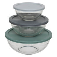 Conjunto de 3 caixas redondas em vidro