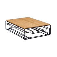 Suporte para 32 c&aacute;psulas em metal e bambu