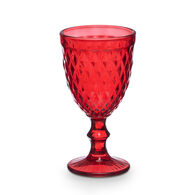 Copo De Água Diamante Vermelho Com Pé 33cl