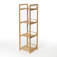 M&oacute;vel em bambu com 4 prateleiras 104cm