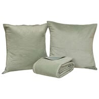 Colcha e 2 capas de almofada LILOU verde 240x260cm,  Colcha e 2 capas de almofada LILOU verde 240x260cm