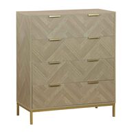 C&oacute;moda CHEVRON bege com 4 gavetas