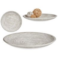 Centro de mesa redondo branco