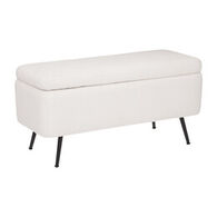 Banqueta branca AURORA com arruma&ccedil;&atilde;o