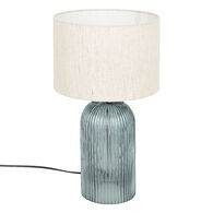 Candeeiro de mesa matii azul em vidro,  Candeeiro de mesa matii azul em vidro