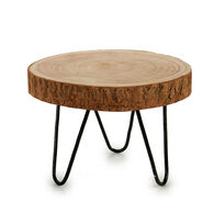 Mesa de apoio decorativa castanha 28cm
