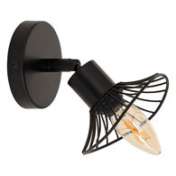 Candeeiro de parede ADELIA preto em metal