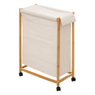 Cesto wc com rodas em bambu 52l
