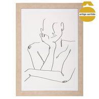 Quadro decorativo faces 70x50cm