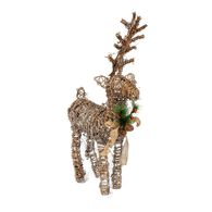 Rena Decorativa Com Ramos, Pinhas E La&ccedil;o