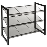 Sapateira preta de metal