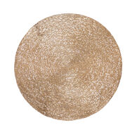 Individual de mesa redondo dourado 38cm