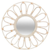 Espelho decorativo de parede amarelo fl&ocirc;r