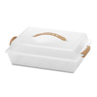 Boleira retangular bege