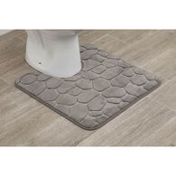 Tapete wc taupe com contorno,  Tapete wc taupe com contorno