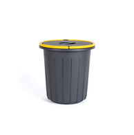 Ecoponto preto com pega amarela 25l