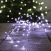 Série luminosa de natal solar branco frio 100 leds 10m,  Série luminosa de natal solar branco frio 100 leds 10m