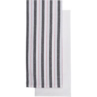 Conjunto de 2 panos de cozinha CHARLIZE preto 50x70cm