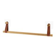 Toalheiro wc barra em bambu com alça caramelo,  Toalheiro wc barra em bambu com alça caramelo