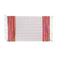 Tapete CRETA rosa com franjas 50x80cm