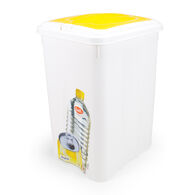 Ecoponto 21l plástico com tampa amarela,  Ecoponto 21l plástico com tampa amarela