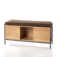 Banco com arruma&ccedil;&atilde;o castanho ELEMENTAL