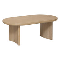 Mesa de centro LOUSADA  bege em madeira ac&aacute;cia 110cm