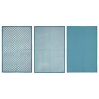 Conjunto de 3 panos de cozinha azul