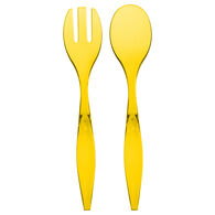 Conjunto de 2 talheres amarelo para salada