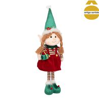 Figura elfo com coroa/presente 68,5cm