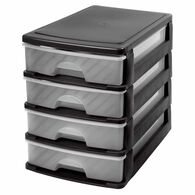 Módulo com 4 gavetas a4 baixas preto