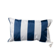 Almofada praia imperme&aacute;vel riscas branco e azul