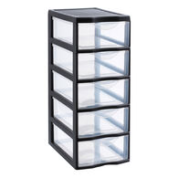 Módulo de arrumação cristal transparente com 5 gavetas,  Módulo de arrumação cristal transparente com 5 gavetas