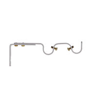 Conjunto de 2 suportes duplos branco para calha extensíveis