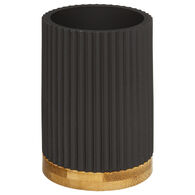Copo wc NATUREO preto com base em bambu