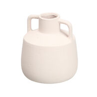 Jarra branca em cer&acirc;mica 17cm