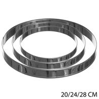Conjunto de 3 formas circulares em inox