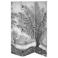 Biombo decorativo preto e branco paisagem CUBA