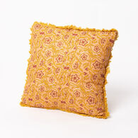 Almofada YUCATAN floral amarelo 45x45cm