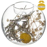 Casti&ccedil;al em globo com flores secas