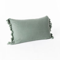 Almofada MILU verde em algod&atilde;o 30x50cm