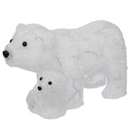 Urso Com Cria Luminoso 60 LEDs